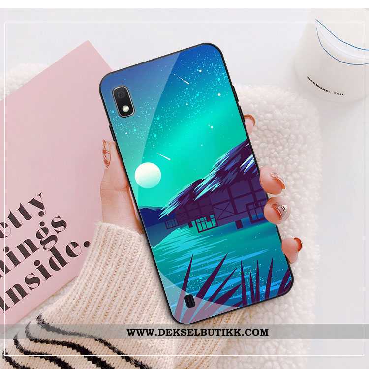 Deksel Samsung Galaxy A10 Beskyttelse Stjernene Etui Anti-fall Blå, Samsung Galaxy A10 Glass Billige