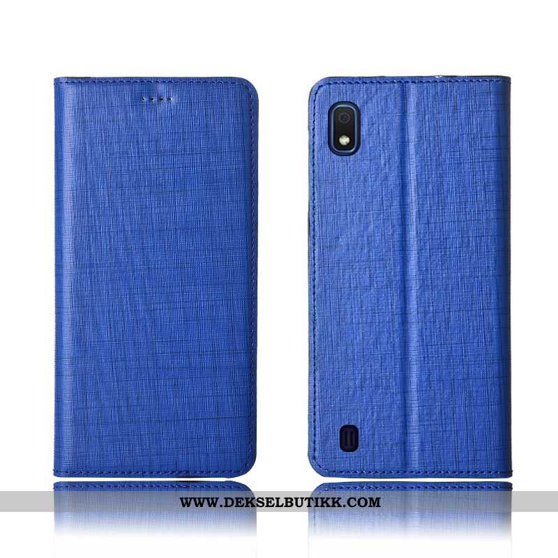 Deksel Samsung Galaxy A10 Myke Skinndeksel Nubuck Blå, Etui Samsung Galaxy A10 Silikon Billig