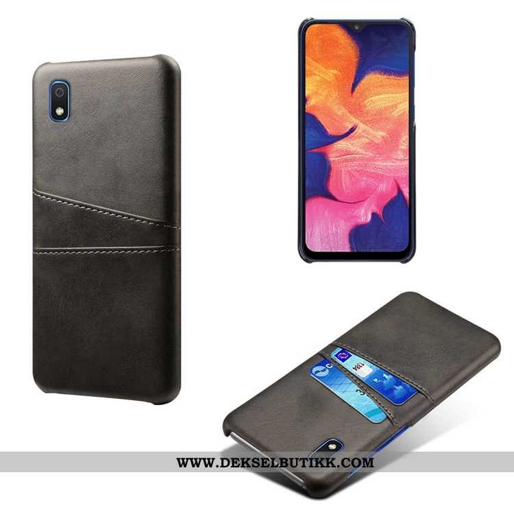 Deksel Samsung Galaxy A10 Skinn Lær Skinndeksel Cow Mobiltelefon Rød, Etui Samsung Galaxy A10 Mønste