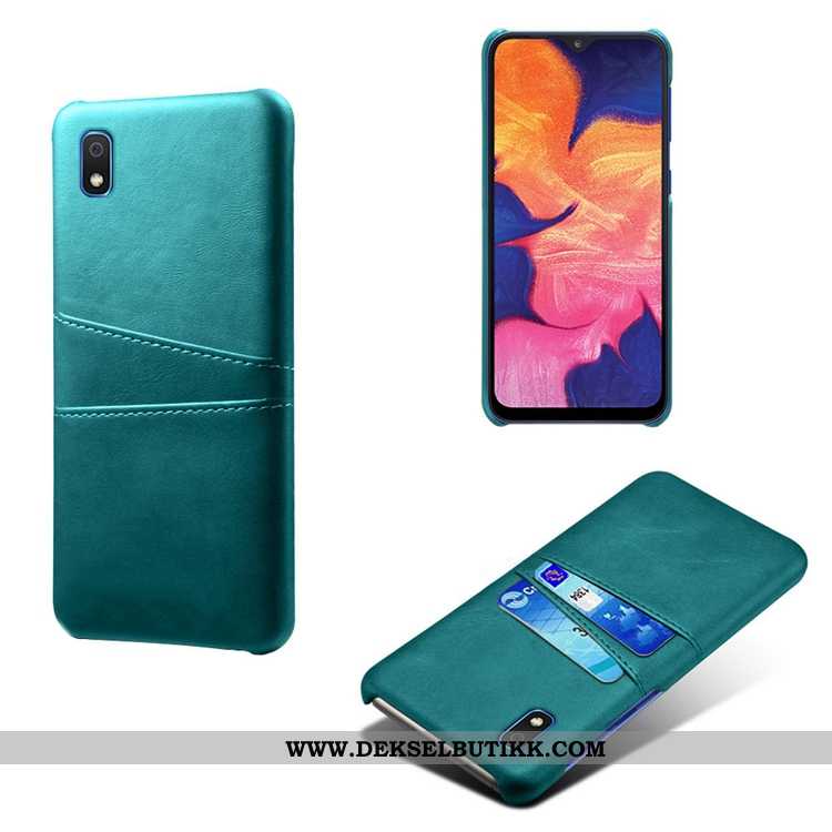 Deksel Samsung Galaxy A10 Skinn Lær Skinndeksel Cow Mobiltelefon Rød, Etui Samsung Galaxy A10 Mønste