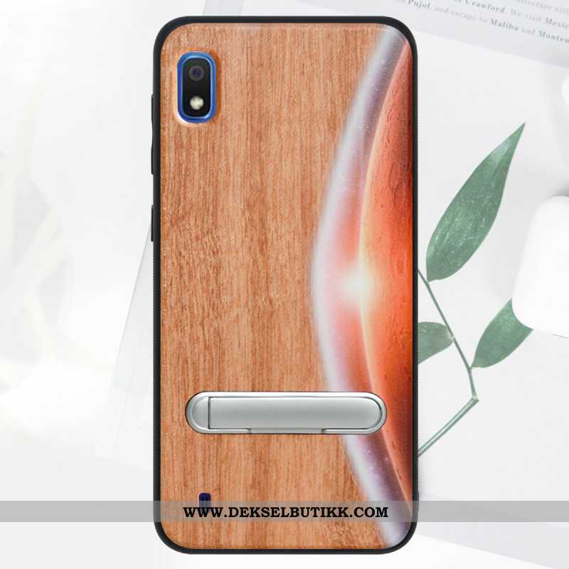 Deksel Samsung Galaxy A10 Wood Farge Malt Mobiltelefon 2020 Grønn, Etui Samsung Galaxy A10 Beskyttel