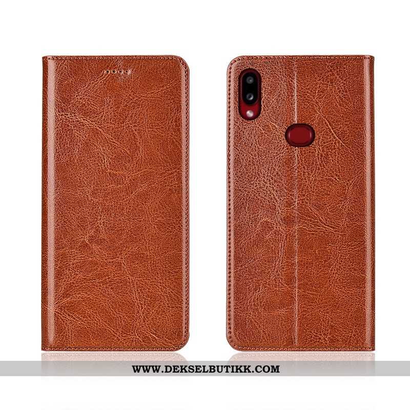 Deksel Samsung Galaxy A10s Myke Nye Mobiltelefon Skinn Brun, Etui Samsung Galaxy A10s Silikon Butikk