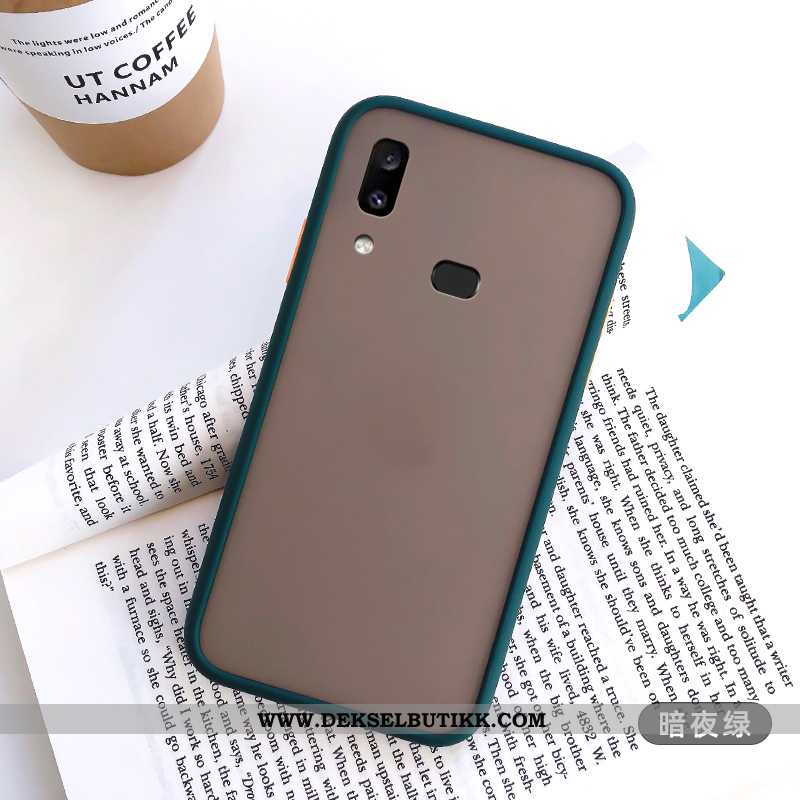 Deksel Samsung Galaxy A10s Nubuck Silikon Anti-fall Lovers Svart, Etui Samsung Galaxy A10s Av Person