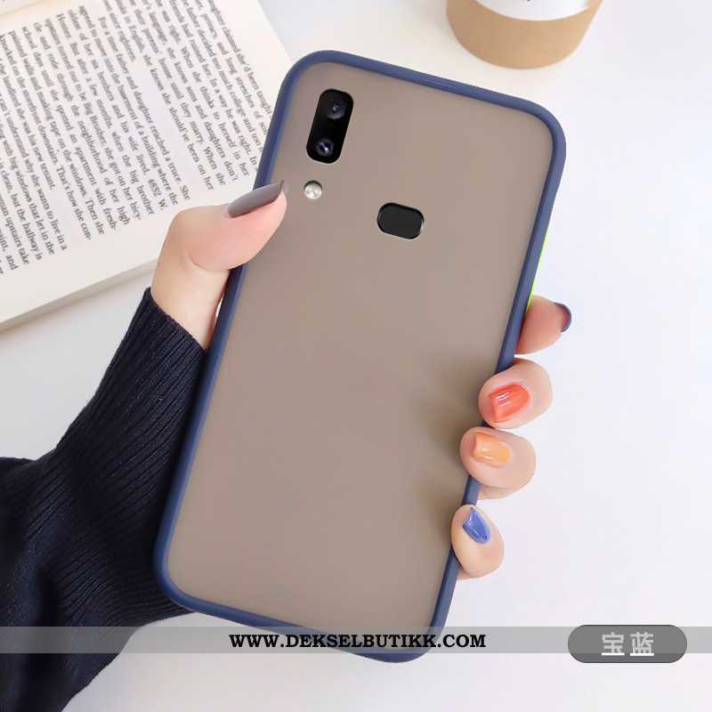 Deksel Samsung Galaxy A10s Nubuck Silikon Anti-fall Lovers Svart, Etui Samsung Galaxy A10s Av Person