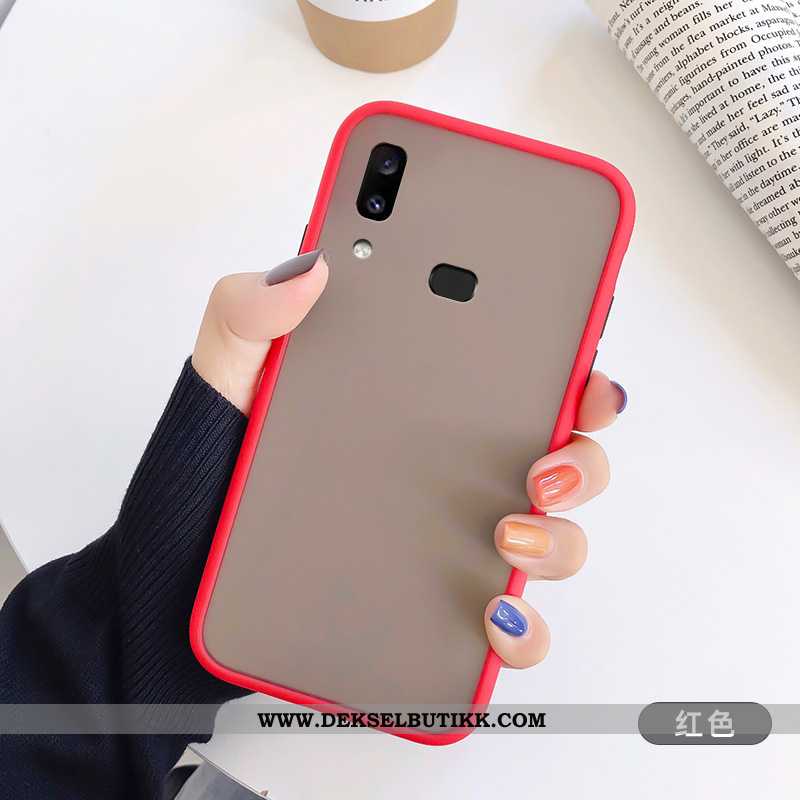 Deksel Samsung Galaxy A10s Nubuck Silikon Anti-fall Lovers Svart, Etui Samsung Galaxy A10s Av Person