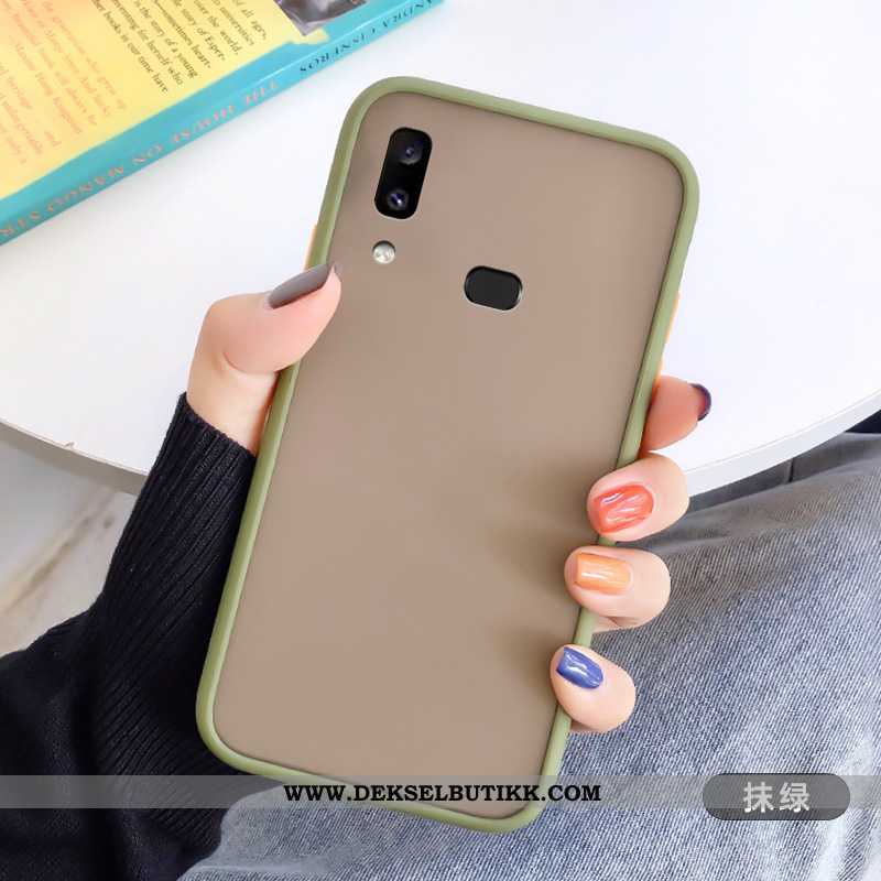 Deksel Samsung Galaxy A10s Nubuck Silikon Anti-fall Lovers Svart, Etui Samsung Galaxy A10s Av Person