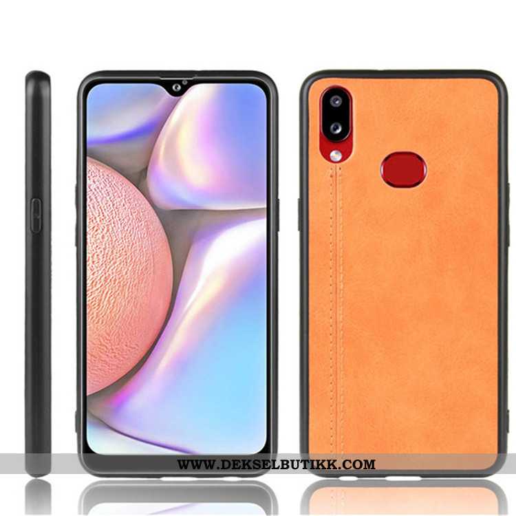 Deksel Samsung Galaxy A10s Skinn Lær Beskyttelse Etui Svart, Samsung Galaxy A10s Trend Butikk