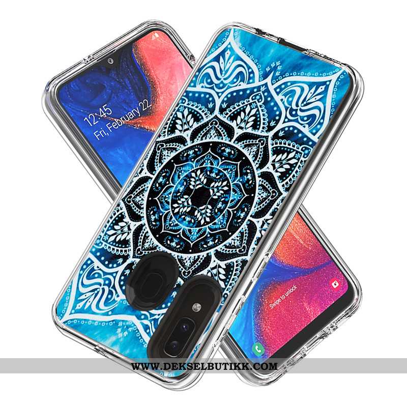 Deksel Samsung Galaxy A20e Cartoon Kort Mobiltelefon Etui Hvitt, Samsung Galaxy A20e Hvit Tilbud