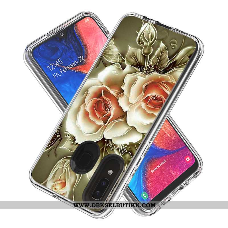 Deksel Samsung Galaxy A20e Cartoon Kort Mobiltelefon Etui Hvitt, Samsung Galaxy A20e Hvit Tilbud