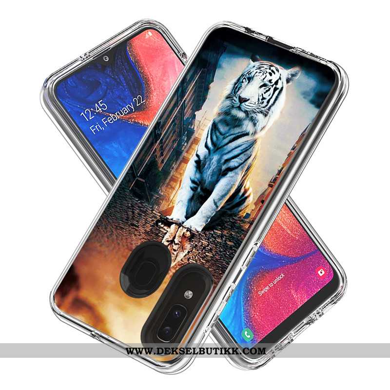 Deksel Samsung Galaxy A20e Cartoon Kort Mobiltelefon Etui Hvitt, Samsung Galaxy A20e Hvit Tilbud