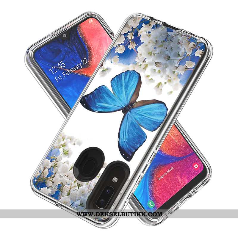 Deksel Samsung Galaxy A20e Cartoon Kort Mobiltelefon Etui Hvitt, Samsung Galaxy A20e Hvit Tilbud