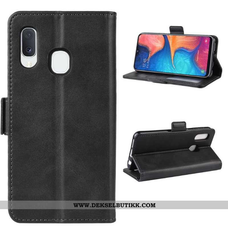 Deksel Samsung Galaxy A20e Mønster Bicolored Svart, Etui Samsung Galaxy A20e Beskyttelse Butikk