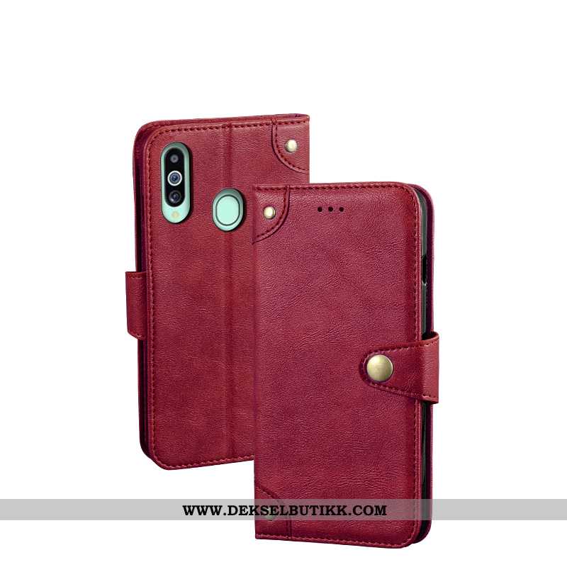 Deksel Samsung Galaxy A20s Beskyttelse Svart Folio, Etui Samsung Galaxy A20s Skinndeksel Tilbud