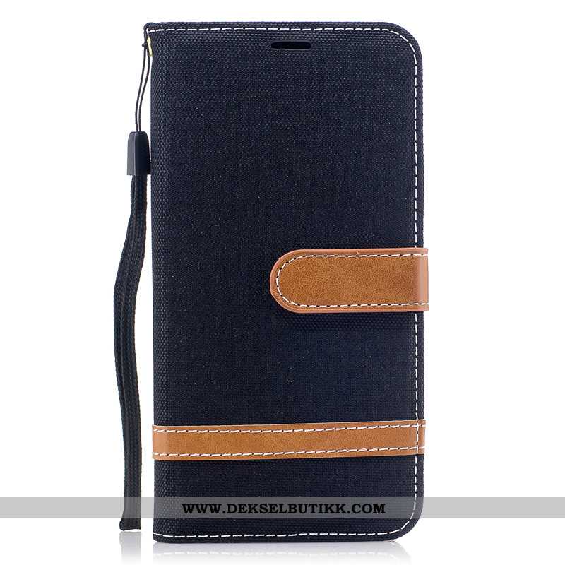 Deksel Samsung Galaxy A20s Skinndeksel Enkel Folio Blå, Etui Samsung Galaxy A20s Lommebok Billige