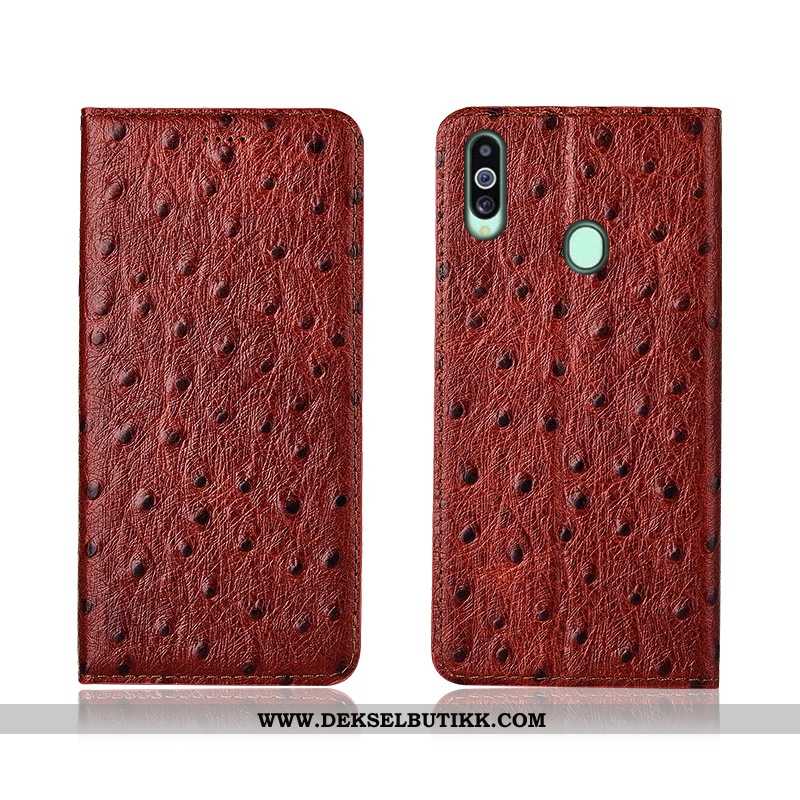 Deksel Samsung Galaxy A20s Skinndeksel Mønster Svart Beskyttelse, Etui Samsung Galaxy A20s Nubuck Ti