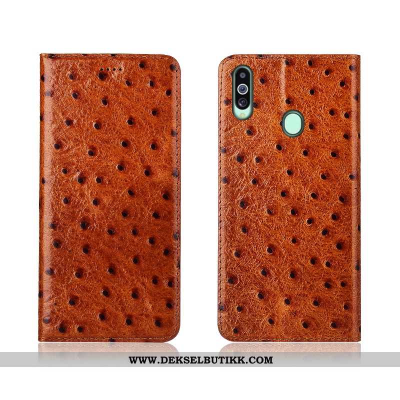 Deksel Samsung Galaxy A20s Skinndeksel Mønster Svart Beskyttelse, Etui Samsung Galaxy A20s Nubuck Ti