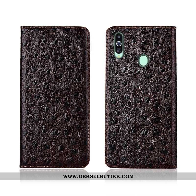 Deksel Samsung Galaxy A20s Skinndeksel Mønster Svart Beskyttelse, Etui Samsung Galaxy A20s Nubuck Ti