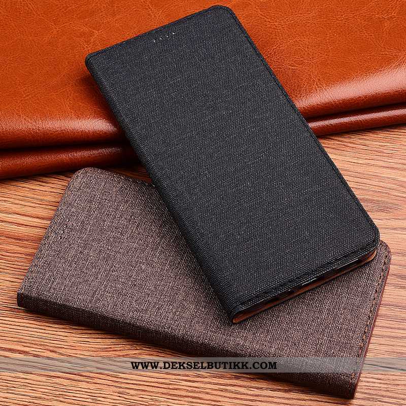 Deksel Samsung Galaxy A20s Trend Etui Bomull Nubuck Svart, Samsung Galaxy A20s Myke Kjøpe