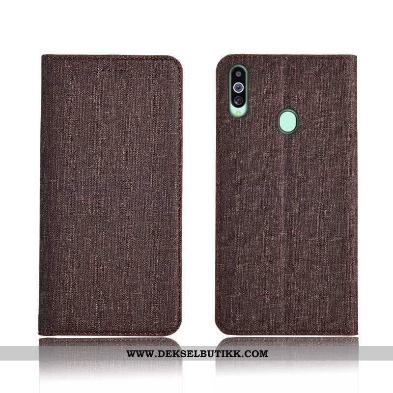 Deksel Samsung Galaxy A20s Trend Etui Bomull Nubuck Svart, Samsung Galaxy A20s Myke Kjøpe