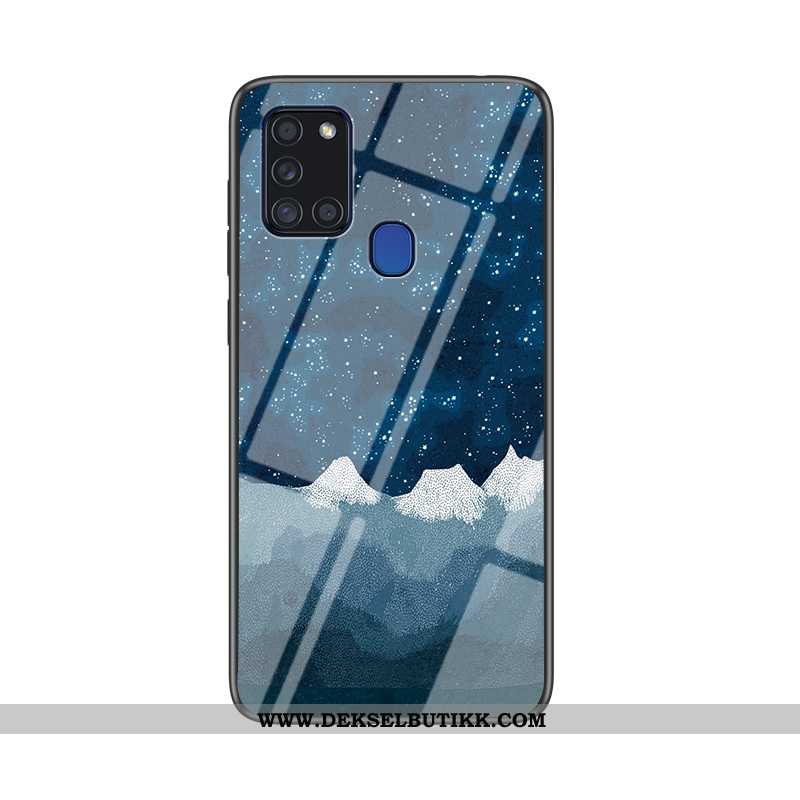 Deksel Samsung Galaxy A21s Beskyttelse Anti-fall Gradient Stjernene Mørkeblå, Etui Samsung Galaxy A2