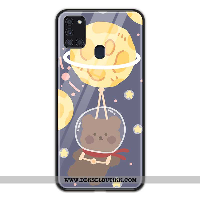 Deksel Samsung Galaxy A21s Cartoon Stjernene Anti-fall Svart, Etui Samsung Galaxy A21s Myke Tilbud