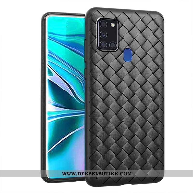 Deksel Samsung Galaxy A21s Kreativ Enkel Svart Tempe~~pos, Etui Samsung Galaxy A21s Skjermbeskytter 