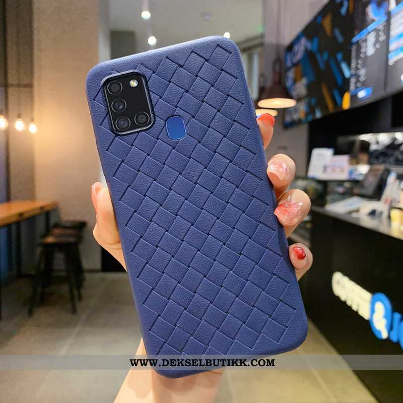 Deksel Samsung Galaxy A21s Kreativ Enkel Svart Tempe~~pos, Etui Samsung Galaxy A21s Skjermbeskytter 