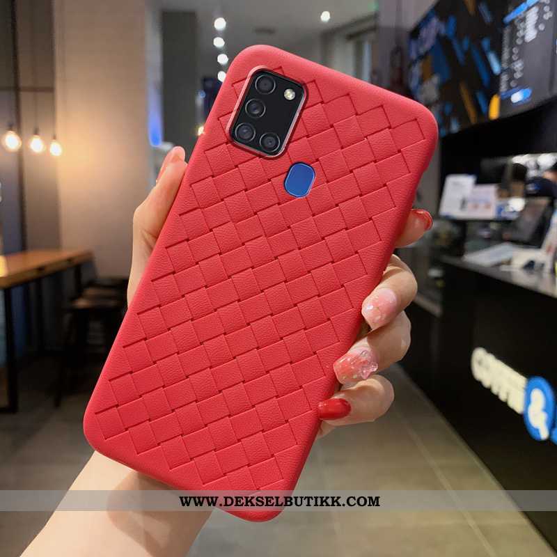 Deksel Samsung Galaxy A21s Kreativ Enkel Svart Tempe~~pos, Etui Samsung Galaxy A21s Skjermbeskytter 