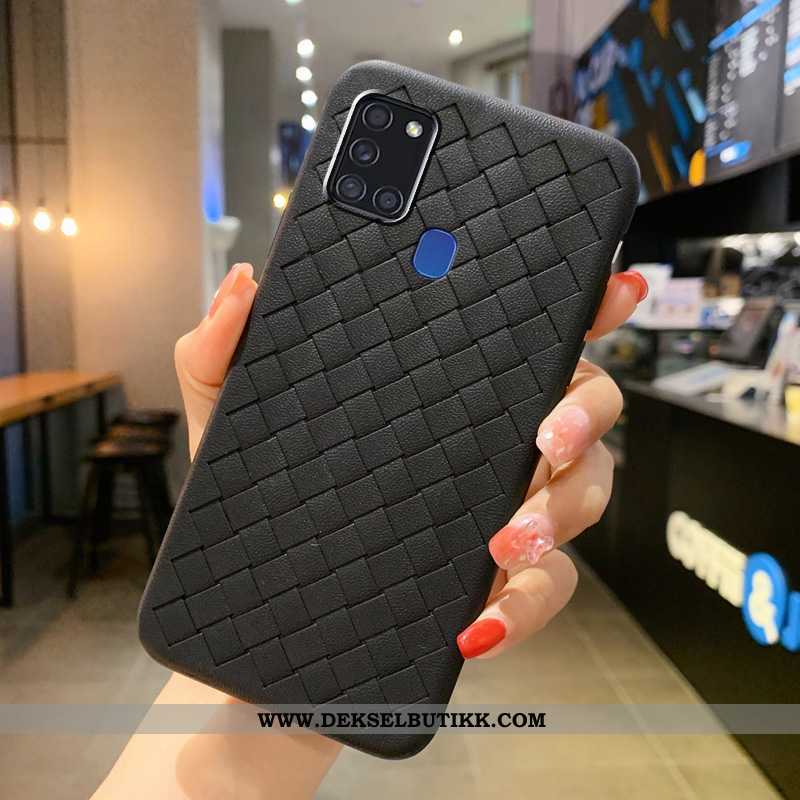 Deksel Samsung Galaxy A21s Kreativ Enkel Svart Tempe~~pos, Etui Samsung Galaxy A21s Skjermbeskytter 