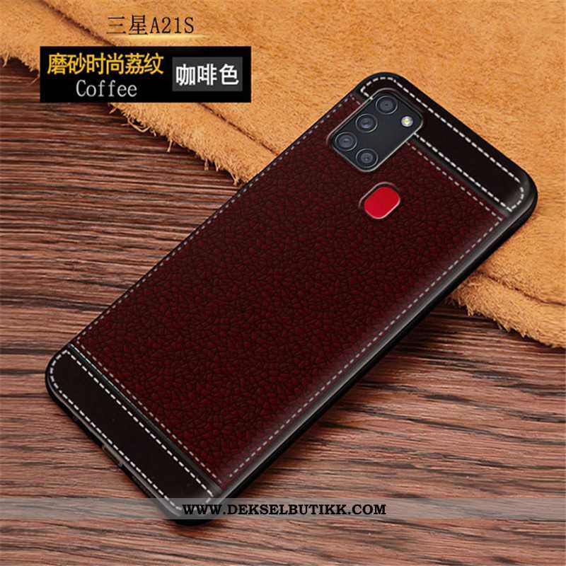 Deksel Samsung Galaxy A21s Nubuck Enkel Stjernene Myke Rosa, Etui Samsung Galaxy A21s Hengende Nakke