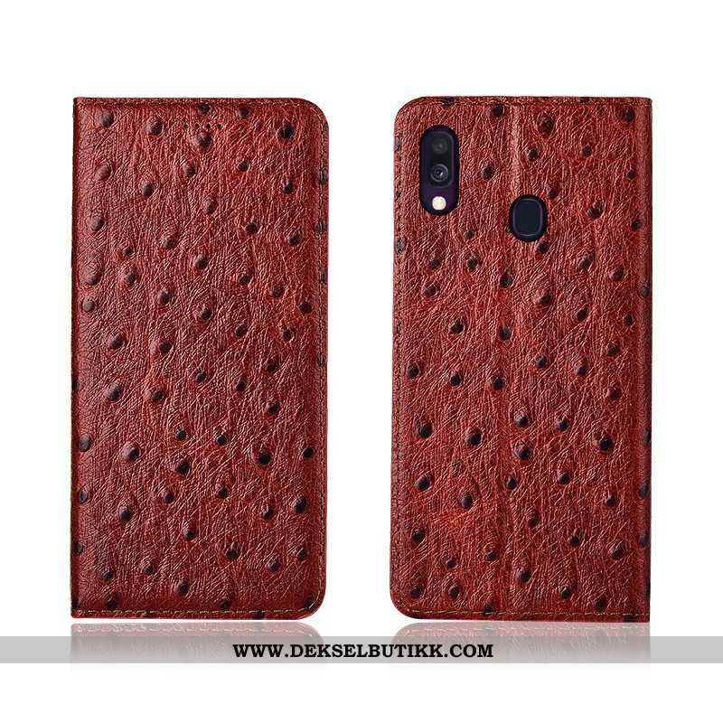 Deksel Samsung Galaxy A40 Skinndeksel Silikon Myke Mønster Svart, Etui Samsung Galaxy A40 Nubuck Til