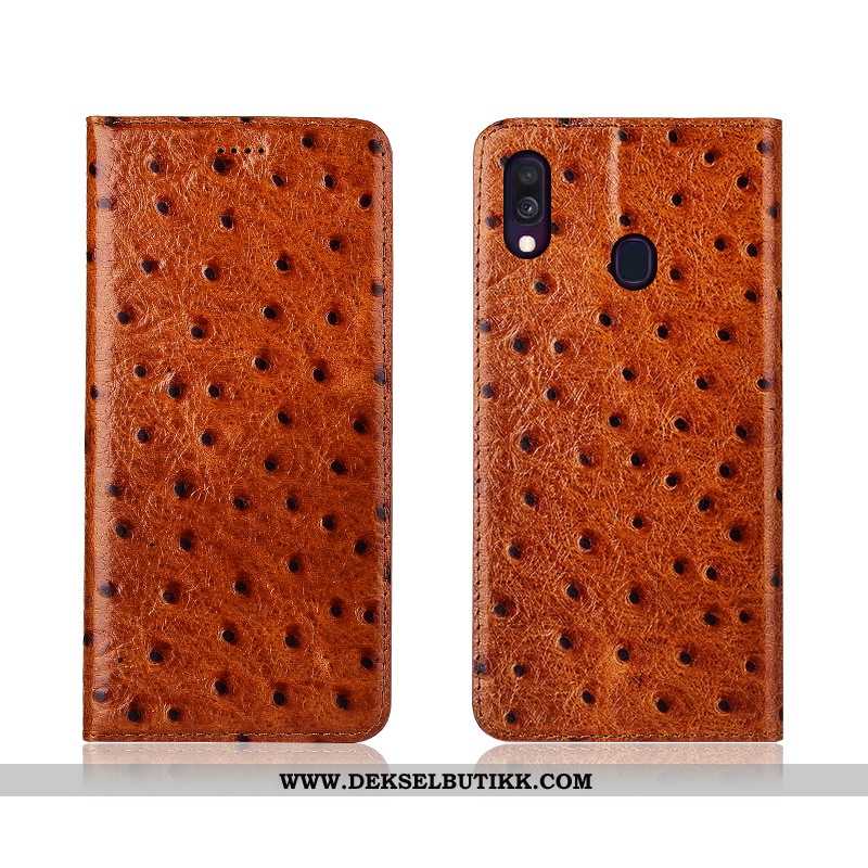 Deksel Samsung Galaxy A40 Skinndeksel Silikon Myke Mønster Svart, Etui Samsung Galaxy A40 Nubuck Til