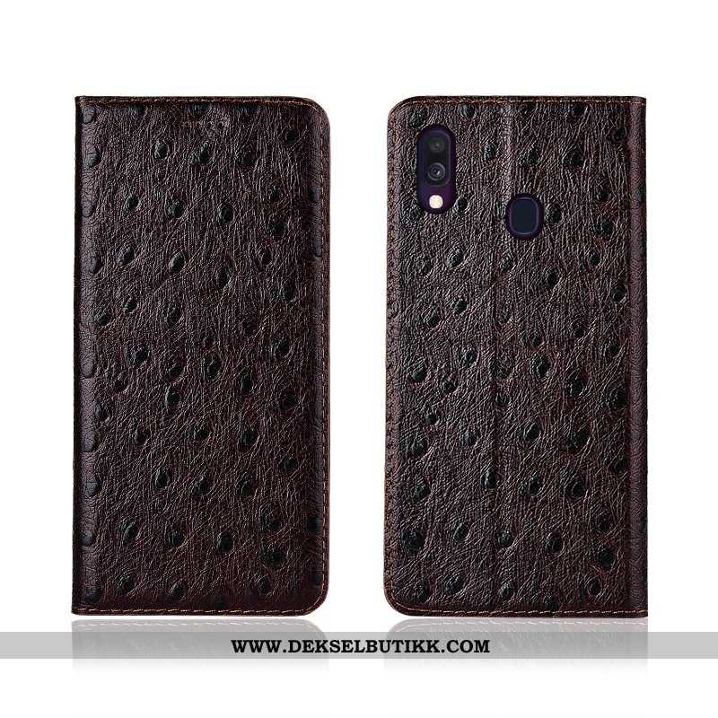 Deksel Samsung Galaxy A40 Skinndeksel Silikon Myke Mønster Svart, Etui Samsung Galaxy A40 Nubuck Til