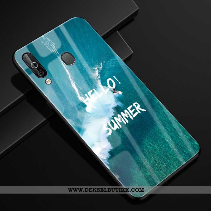 Deksel Samsung Galaxy A40s Glass Stjernene Kreativ Etui Mørkeblå, Samsung Galaxy A40s Av Personlighe