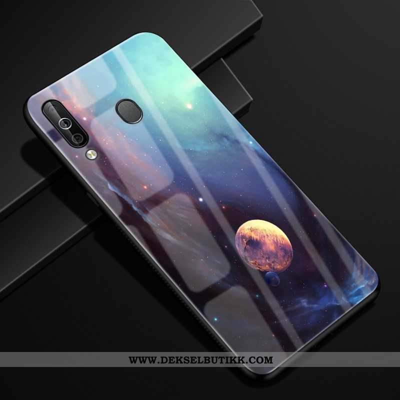 Deksel Samsung Galaxy A40s Glass Stjernene Kreativ Etui Mørkeblå, Samsung Galaxy A40s Av Personlighe