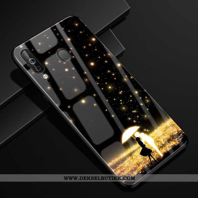 Deksel Samsung Galaxy A40s Glass Stjernene Kreativ Etui Mørkeblå, Samsung Galaxy A40s Av Personlighe