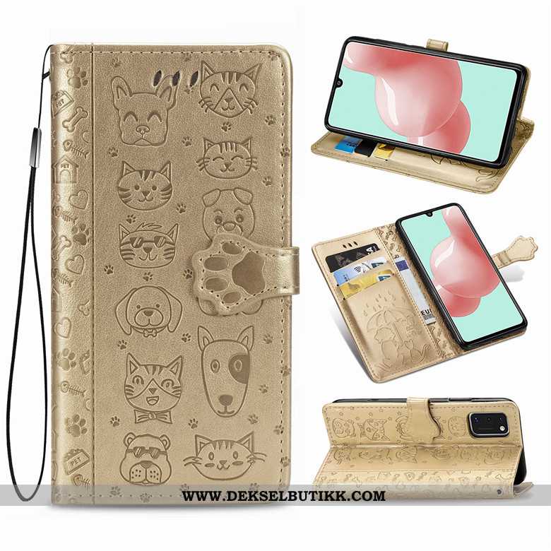 Deksel Samsung Galaxy A41 Beskyttelse Hunden Silikon Gull, Etui Samsung Galaxy A41 Skinndeksel Billi