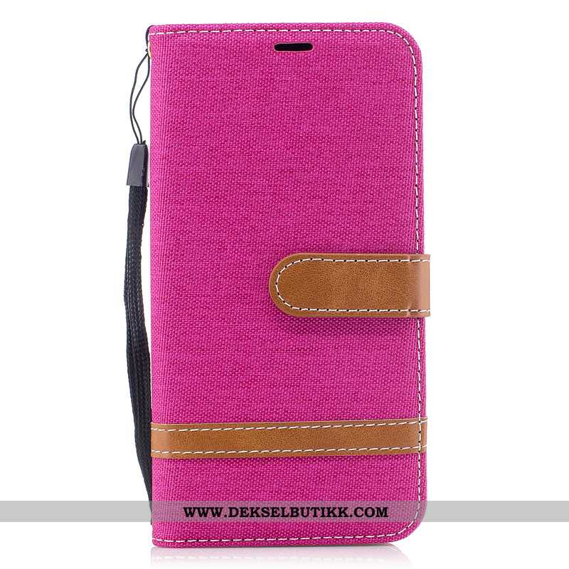 Deksel Samsung Galaxy A41 Lommebok Kort Denim Beskyttelse Brun, Etui Samsung Galaxy A41 Trend Billig