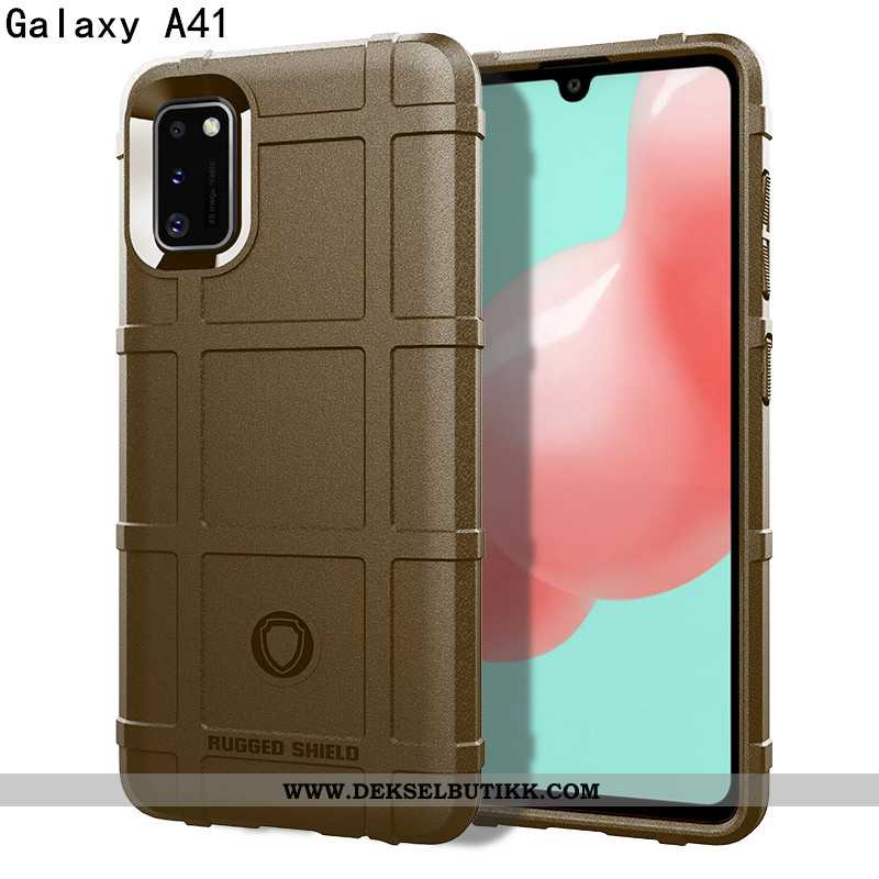 Deksel Samsung Galaxy A41 Silikon Nubuck Bil Alt Inkludert Grønn, Etui Samsung Galaxy A41 Beskyttels