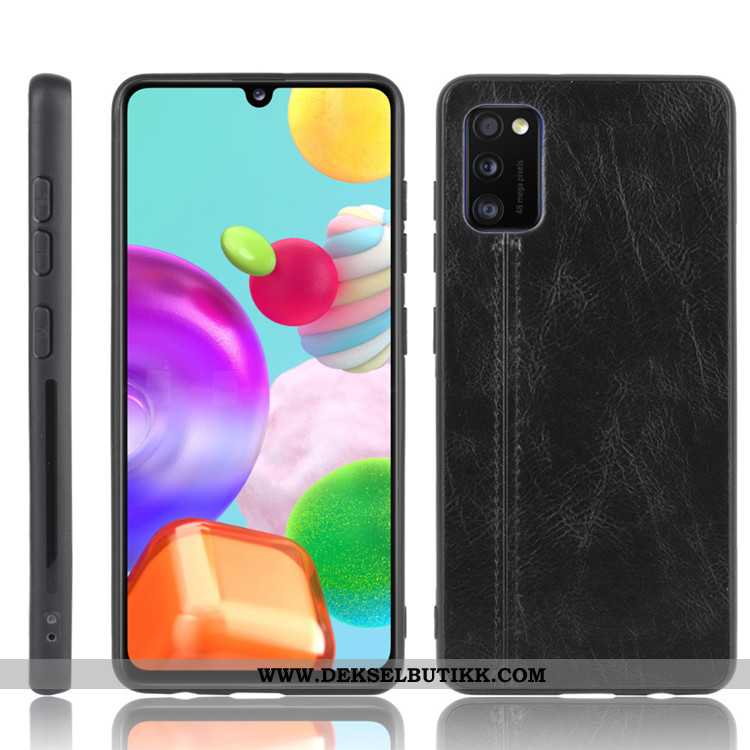 Deksel Samsung Galaxy A41 Trend Svart Mobiltelefon, Etui Samsung Galaxy A41 Beskyttelse Til Salgs