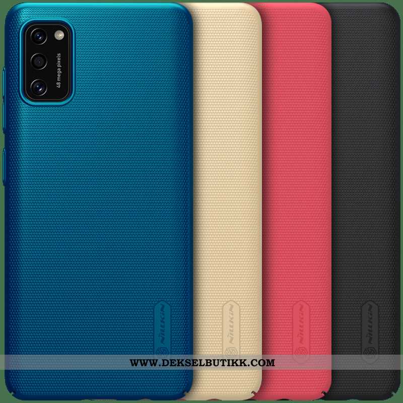 Deksel Samsung Galaxy A41 Tynne Nubuck Mobiltelefon Etui Blå, Samsung Galaxy A41 Beskyttelse Billig