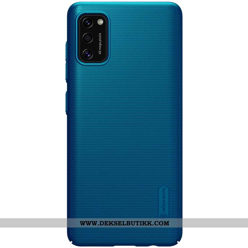 Deksel Samsung Galaxy A41 Tynne Nubuck Mobiltelefon Etui Blå, Samsung Galaxy A41 Beskyttelse Billig