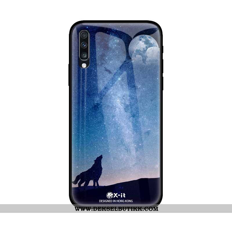 Deksel Samsung Galaxy A50 Glass Farge Malt Trend Hard Lilla, Etui Samsung Galaxy A50 Mote Billige