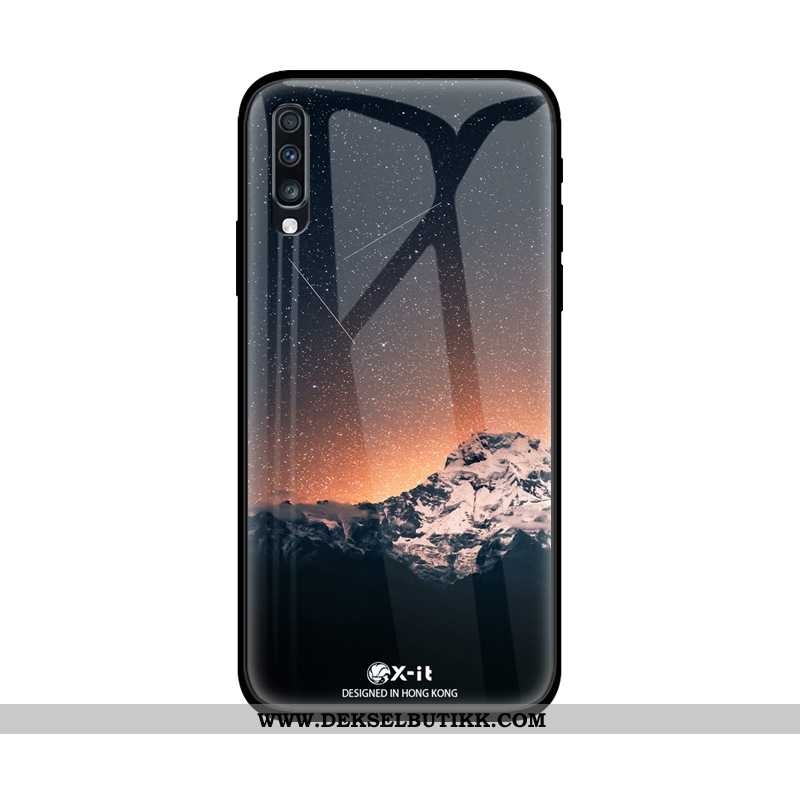 Deksel Samsung Galaxy A50 Glass Farge Malt Trend Hard Lilla, Etui Samsung Galaxy A50 Mote Billige