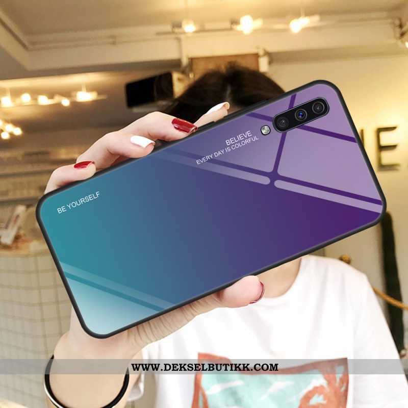 Deksel Samsung Galaxy A50 Glass Tempe~~pos Mobiltelefon Lilla, Etui Samsung Galaxy A50 Beskyttelse P