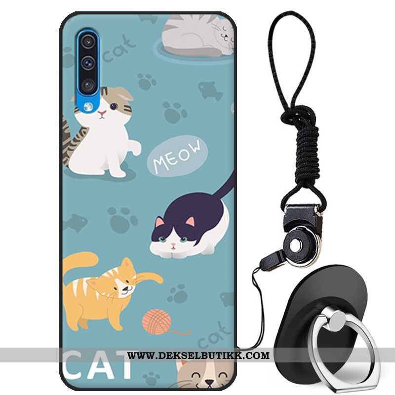 Deksel Samsung Galaxy A50 Silikon Etui Cartoon Hvit Hvitt, Samsung Galaxy A50 Beskyttelse På Nett