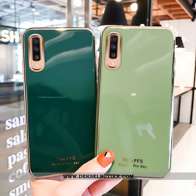 Deksel Samsung Galaxy A50 Tynne Av Personlighet Kreativ Grå Grønn, Etui Samsung Galaxy A50 Myke Raba