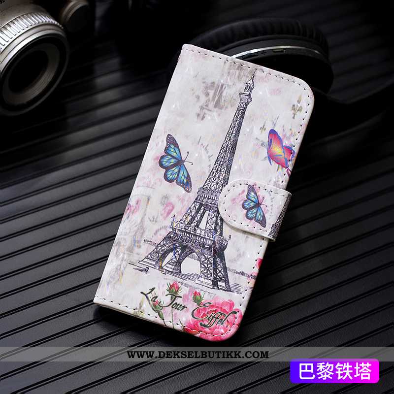 Deksel Samsung Galaxy A50s Cartoon Etui Kort Farge Malt Hvitt, Samsung Galaxy A50s Myke Rabatt