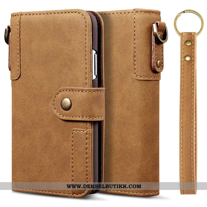 Deksel Samsung Galaxy A51 Lommebok Folio Anti-fall Skinn Mørkeblå, Etui Samsung Galaxy A51 Beskyttel