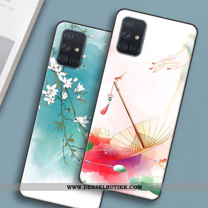 Deksel Samsung Galaxy A51 Vintage Beskyttelse Mobiltelefon Rosa, Etui Samsung Galaxy A51 Silikon Bil